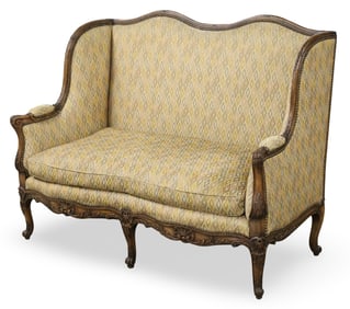 CARVED FRENCH WALNUT SETTEE