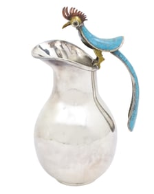LOS CASTILLO SILVER PLATED POLLO PITCHER