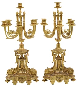 PR FRENCH REGENCY 6 LIGHT CANDELABRA