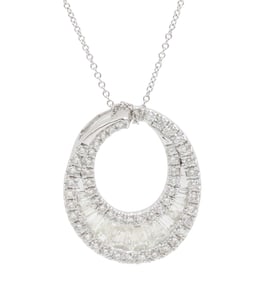 14K WHITE GOLD DIAMOND NECKLACE