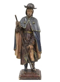 SPANISH COLONIAL POLYCHROME SANTOS, SAINT ROCH