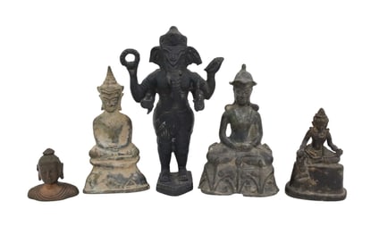 5PC SOUTH ASIAN BRONZES