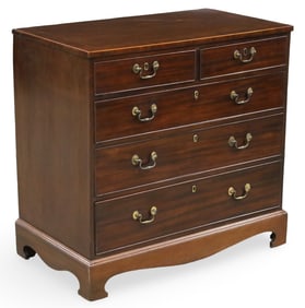 ENGLISH MAHOGANY BACHELORS CHEST, 19TH C.