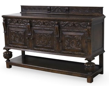 FRENCH OAK RENAISSANCE REVIVAL BUFFET