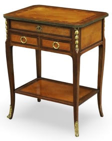 LOUIS XV STYLE BRZ MTD INLAID DRESSING TABLE
