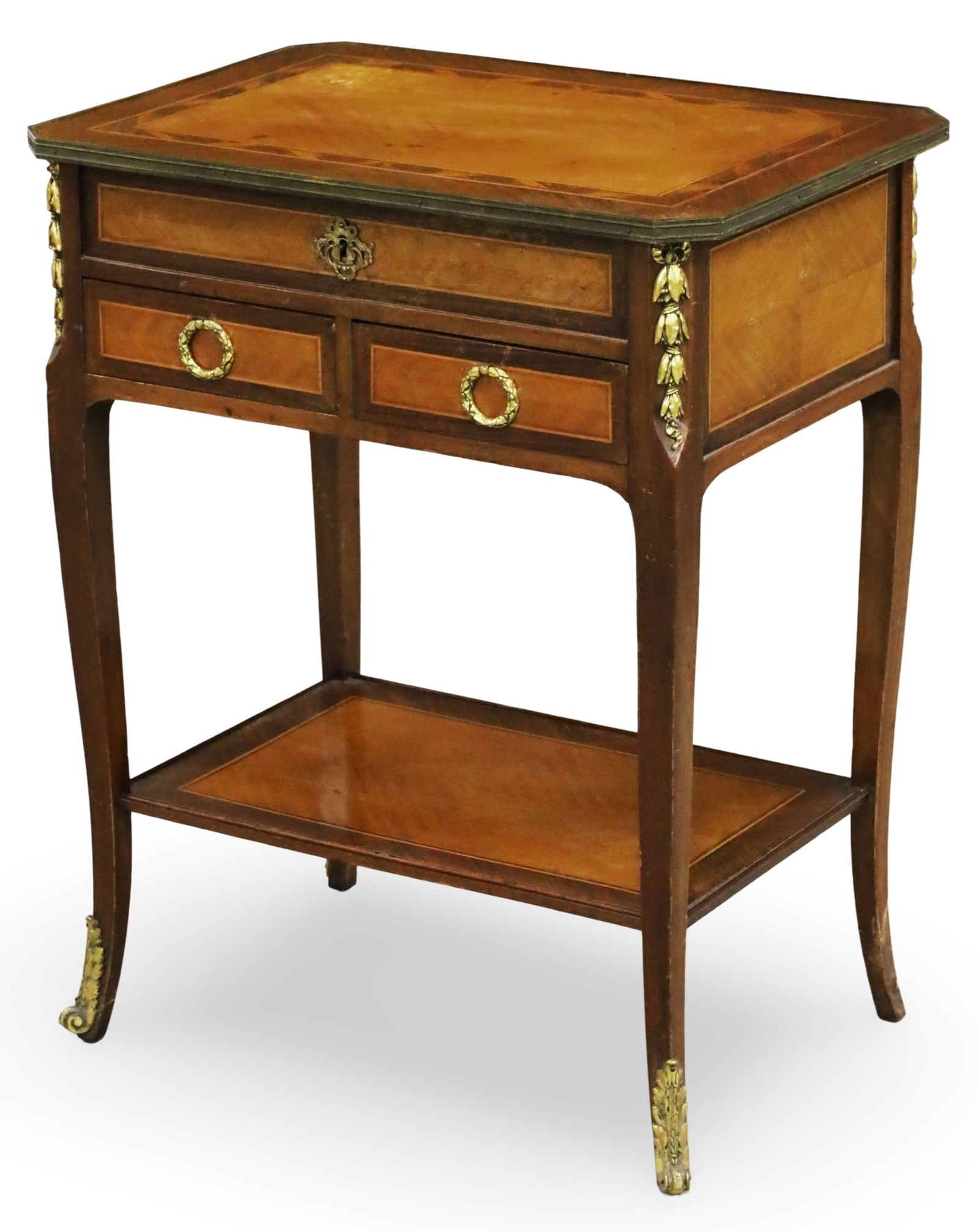 LOUIS XV STYLE BRZ MTD INLAID DRESSING TABLE (1 of 6)