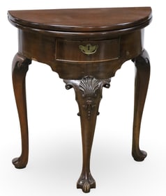 ENGLISH MAHOGANY FLIP TOP GATELEG TABLE