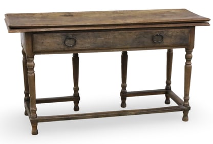 ENGLISH WALNUT FLIP TOP GAME TABLE