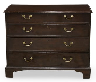 ENGLISH MAHOGANY CHEST OF DRAWERS, 19TH C.