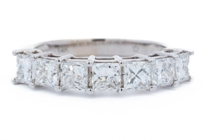 14K WHITE GOLD AND DIAMOND BAND