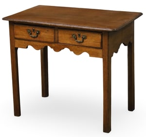 ENGLISH OAK LOWBOY, 19TH C.