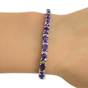 AMETHYST BRACELET AND EARRINGS