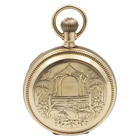 ILLINOIS 14K GOLD HUNTER CASE POCKET WATCH