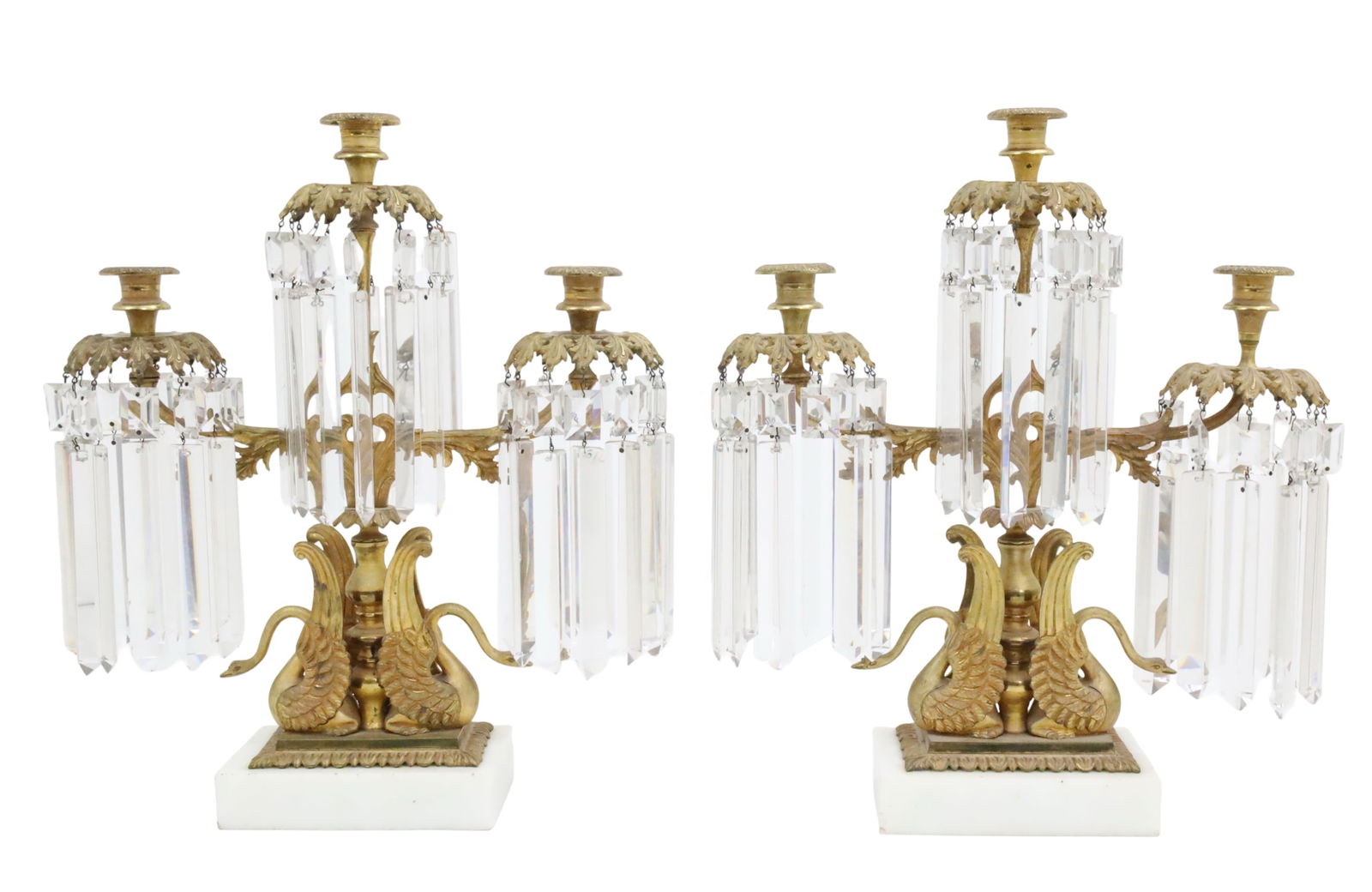 PR GILT BRONZE AND CRYSTAL GIRANDOLES (1 of 4)