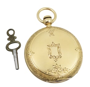 LADY ELGIN 18K GOLD POCKET WATCH