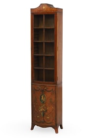 ADAMS STYLE MAHOGANY BOOKCASE, 19TH C.