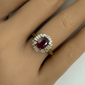 THAILAND RUBY AND DIAMOND RING