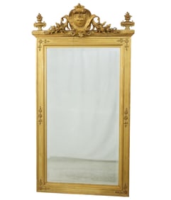 LOUIS XVI STYLE GILTWOOD MIRROR, 19TH C.