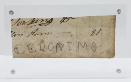 GERONIMO SIGNATURE DOCUMENT FRAGMENT