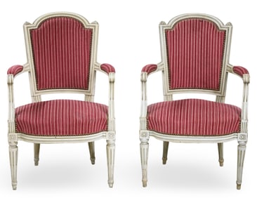 PAIR LOUIS XVI STYLE FAUTEUILS