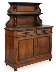 FRENCH MAHOGANY AND EBONIZED BUFFET