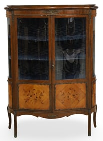 LOUIS XV STYLE INLAID VITRINE