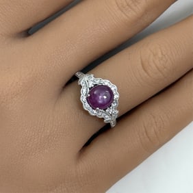 PLATINUM RING WITH GIA RUBY