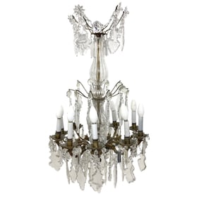 FRENCH CRYSTAL 10 LIGHT CHANDELIER