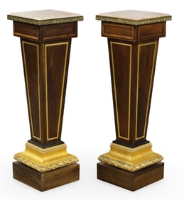PR LOUIS XVI STYLE MARBLE TOP PEDESTALS