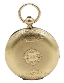 JAMES TISSOT SWISS 14K GOLD POCKET WATCH