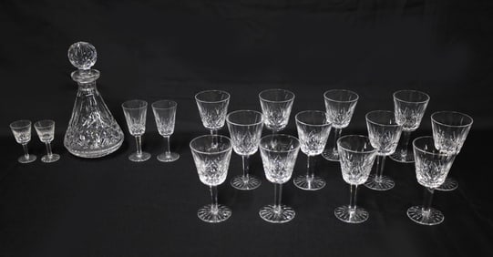 17PC WATERFORD CRYSTAL, LISMORE