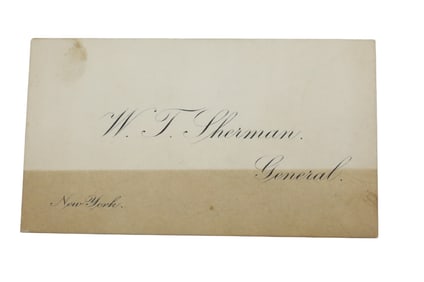 WILLIAM TECUMSEH SHERMAN BUSINESS CARD