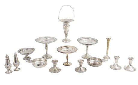 14PC LOT OF WEIGHTED STERLING SILVER