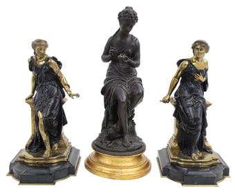 3PC LOT OF BRONZE MAIDENS