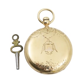 14K GOLD LADY ELGIN POCKET WATCH