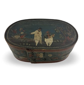 SWEDISH FOLK-ART BENTWOOD BRIDE BOX