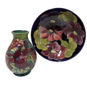 2PC OF MOORCROFT POTTERY