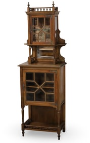 HENRI II STYLE FRENCH WALNUT VITRINE