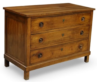 FRENCH WALNUT CHEST OF DRAWERS, 19TH C.