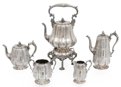 5PC ELKINGTON SILVER PLATED TEA SERVICE
