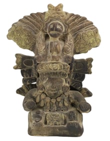 MEXICAN POTTERY SCULPTURE OF COCIJO