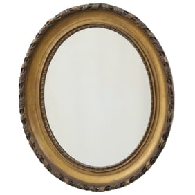 VICTORIAN GILTWOOD MIRROR, 19TH C.