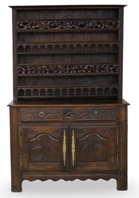 ANTIQUE FRENCH CARVED WALNUT VASSELIER