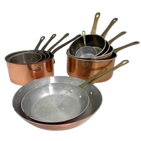 FRENCH COPPER COOKWARE SET