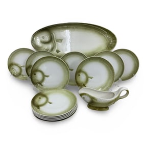 French earthenware fish service