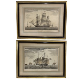 PAIR OF FRAMED VENETIAN MARITIME ENGRAVINGS