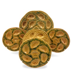 FRENCH MAJOLICA OYSTER PLATES