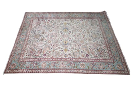 TABRIZ ORIENTAL RUG 12'6 x 9'