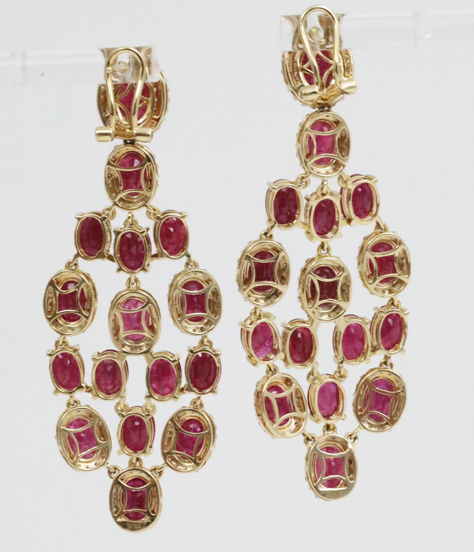 14K RUBY AND DIAMOND EARRINGS - 3