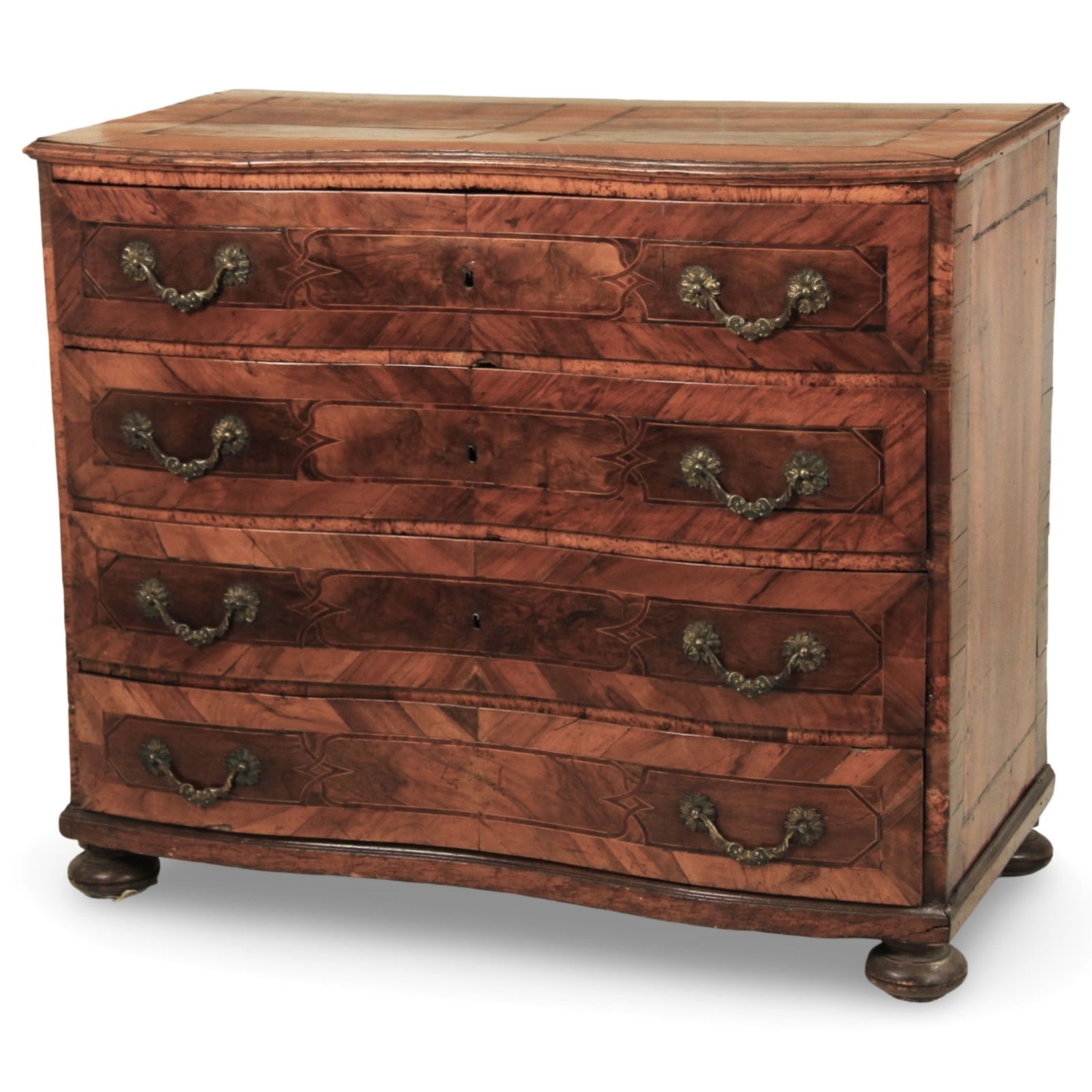 SOUTH GERMAN WALNUT COMMODE; 18TH C. (1 of 5)
